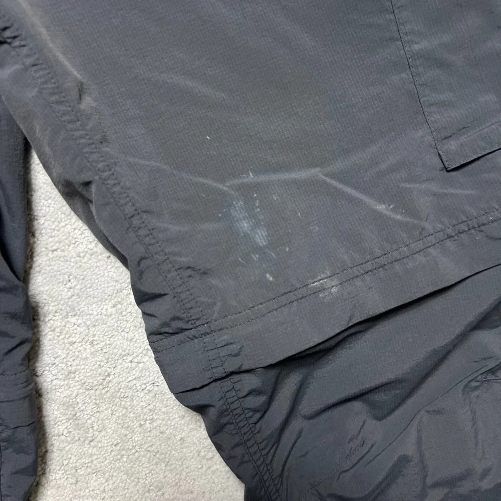 Columbia Cargo Pants Mens 36x32 Black Convertible Silver Ridge Omni-Shade Hike - Picture 3 of 15